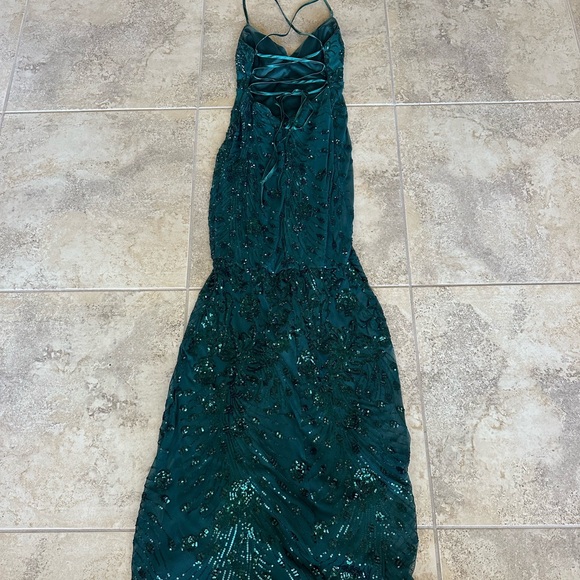 Lulus - Photo Finish Sequin Lace-Up Maxi Dress - Size S - Picture 4 of 6
